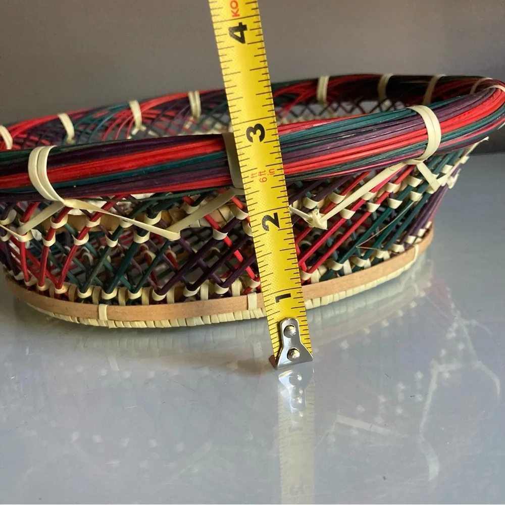 Colorful  Vintage Woven Basket